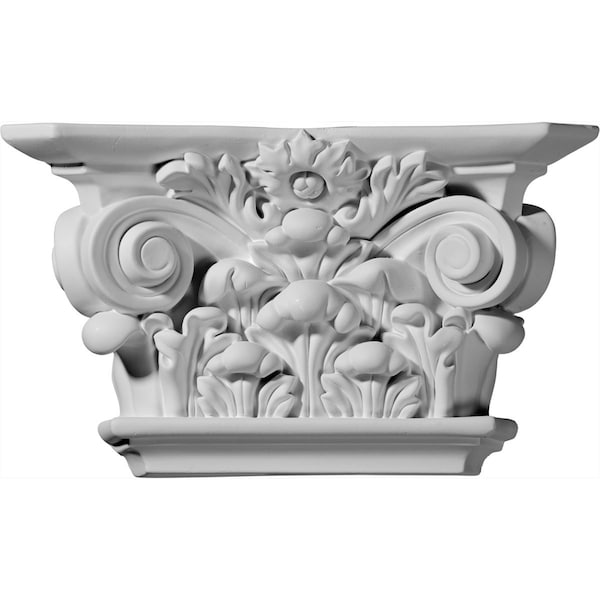 Ekena Millwork 10 1/2"W x 6 1/8"H x 3"D Acanthus Leaf Capital (Fits Pilasters up to 6 3/4"W x 1"D) CAP10X06X03AC - main